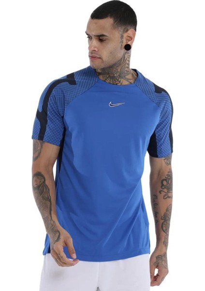 Strike Dri-Fit Erkek Mavi Antrenman T-Shirt Slim Fit fırsatları