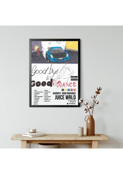 Juice Wrld - Goodbye Good Riddance Albüm Spotify Çerçeveli Poster Tablo modelleri