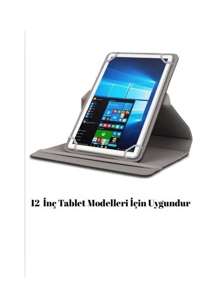 Samsung Galaxy Tab S9+ 12.4'' Inç Universal 360° Döner Standlı Kapaklı Koruyucu Tablet Kılıfı indirimleri