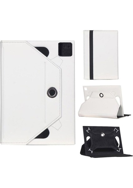 Samsung Galaxy Tabpro S SM-W700 12'' Inç Universal 360° Döner Standlı Kapaklı Koruyucu Tablet Kılıfı