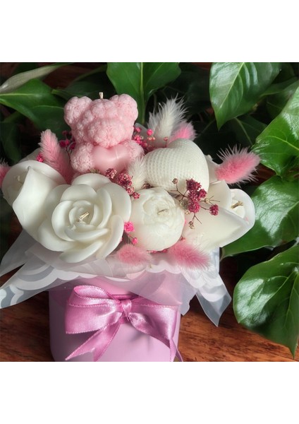 Anneler Günü Kokulu Mum Buketi, Solmayan, Kurumayan Çiçek Buketi, Hediyelik Çiçek Buketi. fiyatları