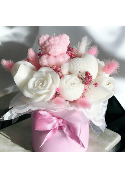 Anneler Günü Kokulu Mum Buketi, Solmayan, Kurumayan Çiçek Buketi, Hediyelik Çiçek Buketi. fırsatları