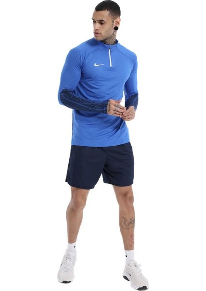 Dri-Fit Çeyrek Fermuar Erkek Mavi Antrenman Üst