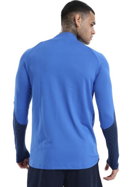 Dri-Fit Çeyrek Fermuar Erkek Mavi Antrenman Üst