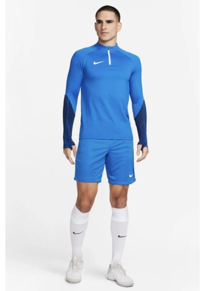 Dri-Fit Çeyrek Fermuar Erkek Mavi Antrenman Üst