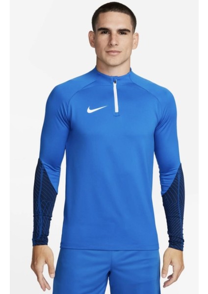 Dri-Fit Çeyrek Fermuar Erkek Mavi Antrenman Üst