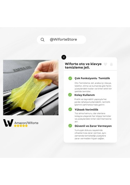 Wiforte Oto Temizleme Jeli – Araç Içi Toz Alma Hamuru | Klavye, Telefon, Klima ve Kumanda Temizliği Için Pratik Jel Temizleyici | Araç Içi Hijyen ve Bakım Ürünü fırsatları