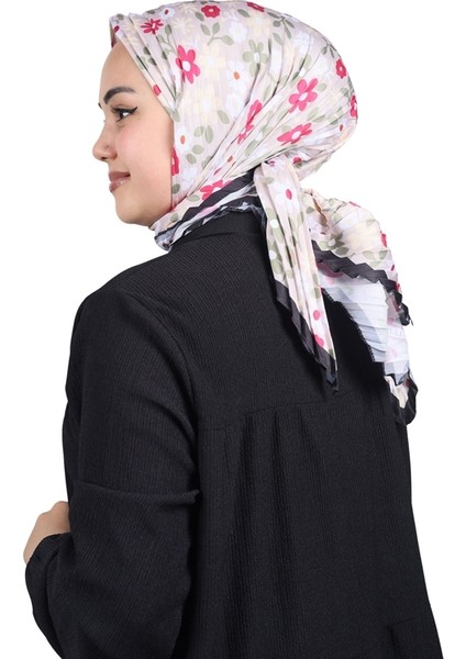 Desenli Pliseli Eşarp - Desen-01 - Renk-09