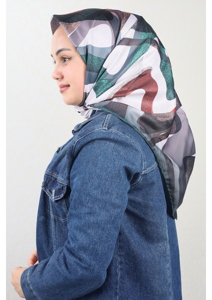 Desenli Tivil Eşarp - Desen-04 - Renk-09