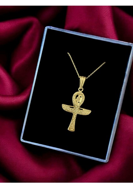 Ankh Kanatlı Isis ve Mısır Sembolleri Detaylı Parlak G Unisex Tasarım 925 Ayar Gümüş Kolye indirimleri