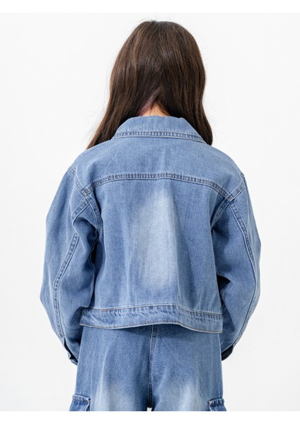 Kız Çocuk Nakışlı Kot Ceket 1550 modelleri