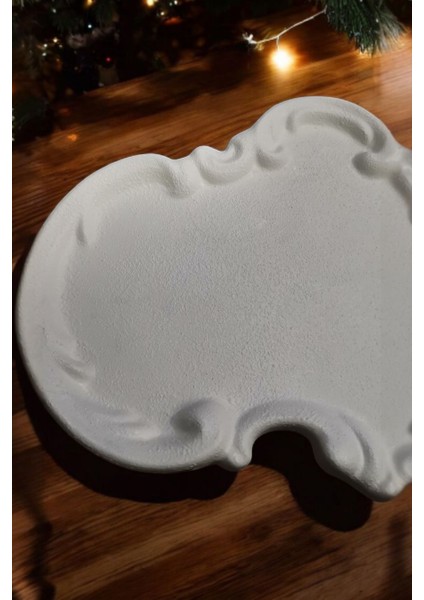 Vintage Zarif Kabartma Desenli Beton Takı & Sunum Tabağı, Mum Altlığı ve Çok Amaçlı Dekoratif Taş Obje modelleri
