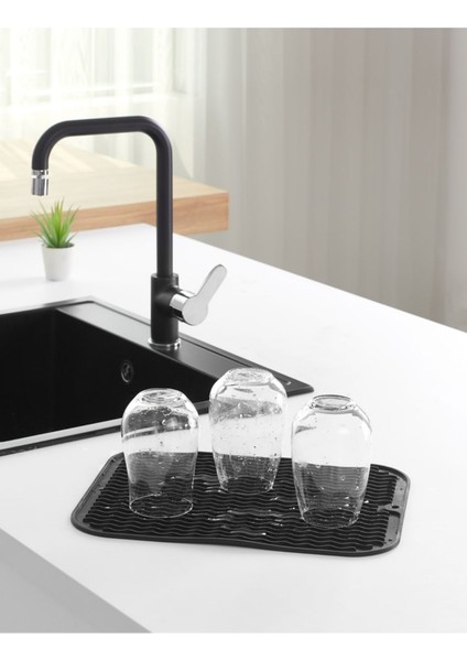 Silikon Bulaşık Kurutma Matı Su Toplamaz Kaydırmaz Bulaşıklık Tencere Altlığı modelleri