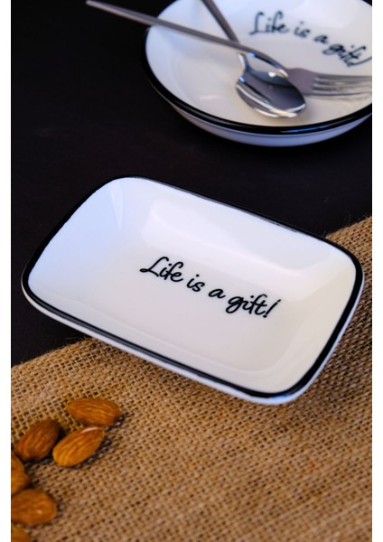 Motto Gift Kayık Tabak Tekli 14X10X2CM