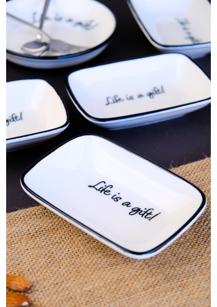 Motto Gift Kayık Tabak 4 Lü 14X10X2CM fırsatları