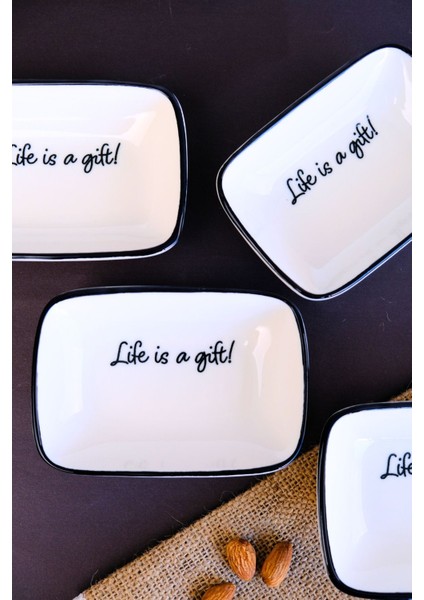 Motto Gift Kayık Tabak 4 Lü 14X10X2CM indirimleri