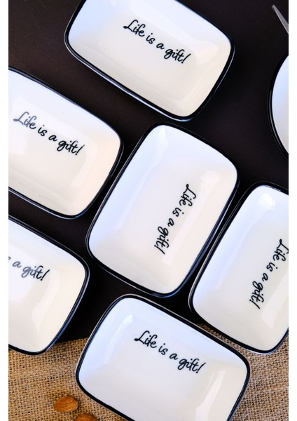 Motto Gift Kayık Tabak 6 Lı 14X10X2CM