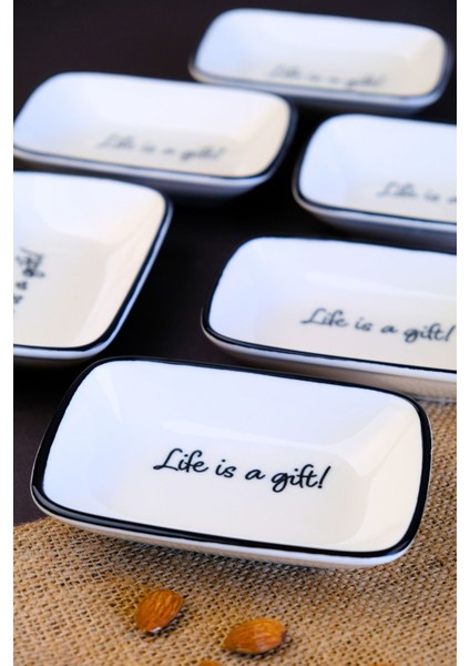 Motto Gift Kayık Tabak 6 Lı 14X10X2CM modelleri