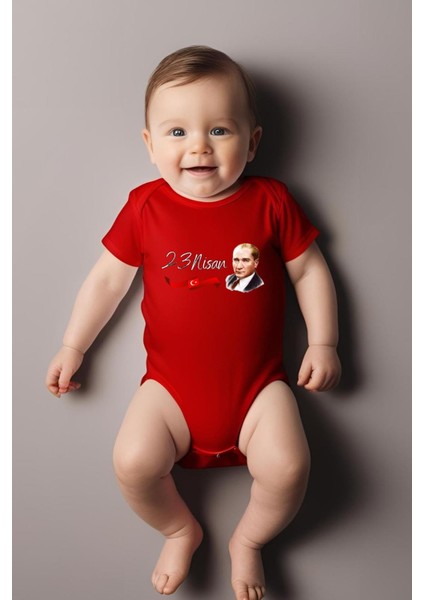 Kısa Kollu Atatürk Baskılı Organik Pamuk Çıtçıtlı Bebek Body&zıbın fiyatları