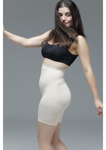 Irina Model Şort Spor Korse Seamless Model Örme Kumaş Şort Korse Push Up Ten Renk