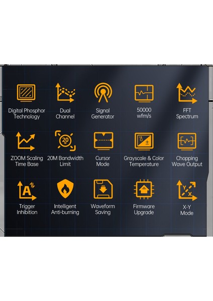 DPOX180H 2 Kanal 180MHZ El Tipi Fosfor Dijital Osiloskop ve Sinyal Jeneratörü