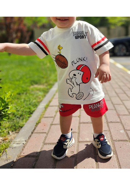 Snoopy Erkek Çocuk Şortlu Takım