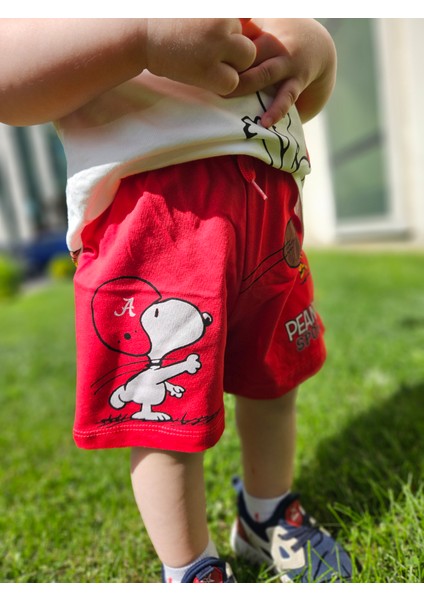Snoopy Erkek Çocuk Şortlu Takım