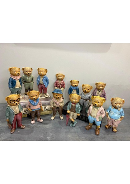 Teddy Bear Koleksiyonu Retro Ayıcık Biblo Model 6 modelleri