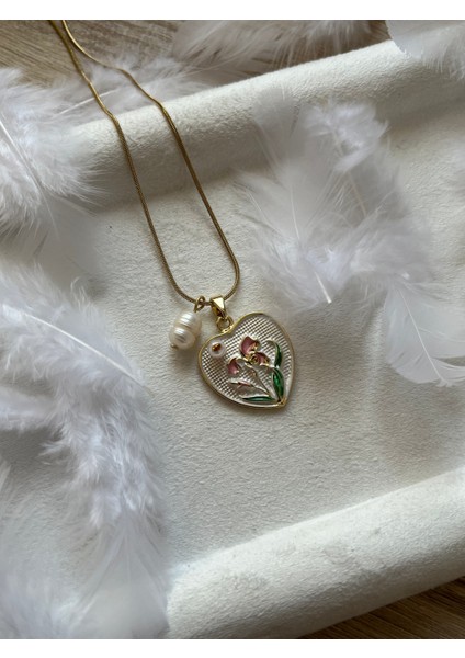 Gerçek Incili Çelik Sanat Kolye