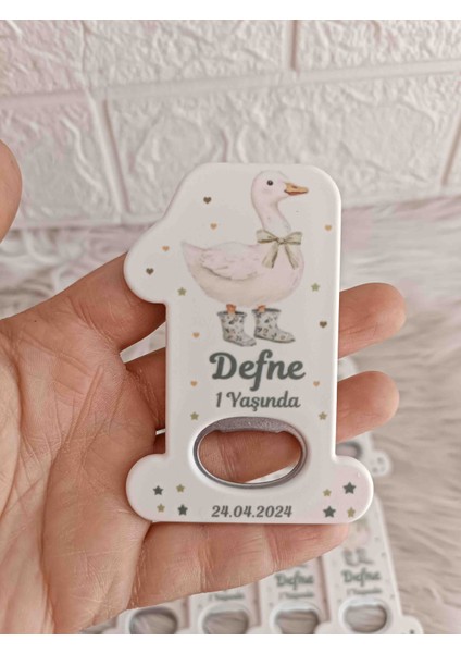 10 Adet Ördekli 1 Rakam Açacak Doğum Günü Magnet Hediyelik Yenidoğan Doğum Günü Mevlüt Hediyelikleri