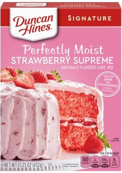 Perfectly Moist Strawberry Supreme Cake Mıx 432 gr