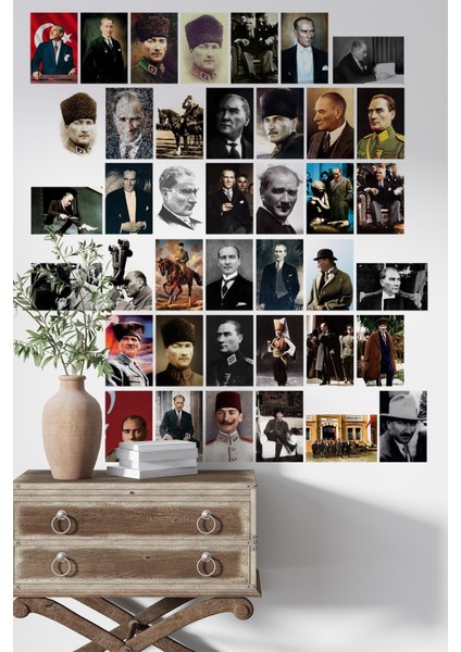 40 Parça Atatürk Serisi Kendinden Yapışkanlı Sticker Seti | 10 x 15 cm . fiyatları