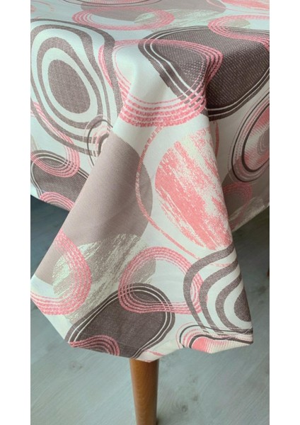 Örtüsü Duck Keten 150 x 180 cm (Pembe Yuvarlak)