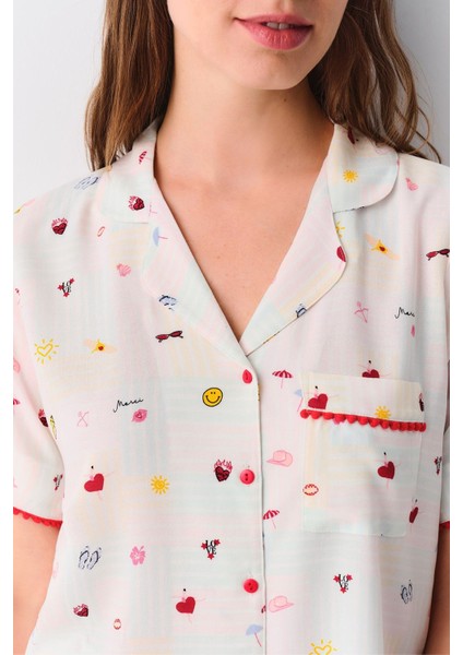 Smile Maskülen Şort Pijama Takımı