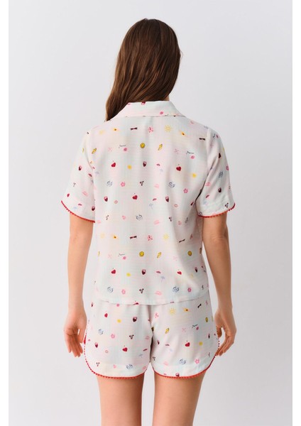 Smile Maskülen Şort Pijama Takımı