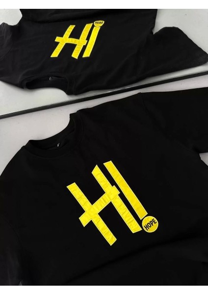Nakış Işlemeli T-Shirt - Siyah