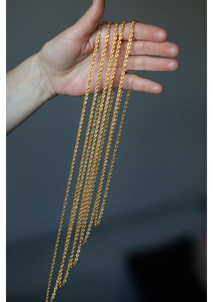 14 Ayar Altın Burgu Halat Zincir 4 mm