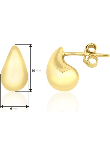 14 Ayar Altın 1 cm Göz Yaşı Damla Küpe fiyatları