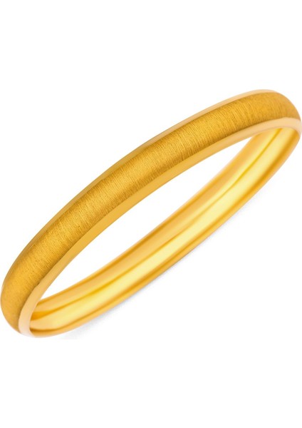 14 Ayar Altın Kadın Mat Simli Bilezik