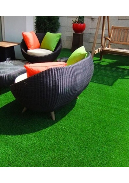 Suya ve Güneş Işığına Dayanıklı Yeşil Çim Halı | 100 x 200 cm Ebat 35 mm Kalınlık