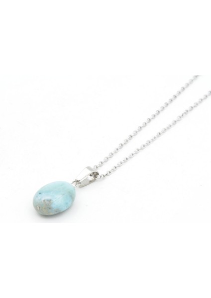 Doğal Atlantis Larimar Taşı Kolye Ucu