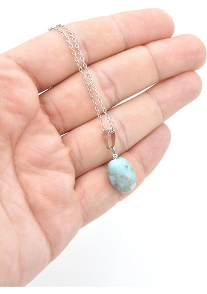 Doğal Atlantis Larimar Taşı Kolye Ucu