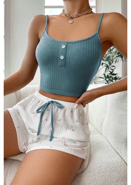 Askılı Şortlu Pijama Takımı