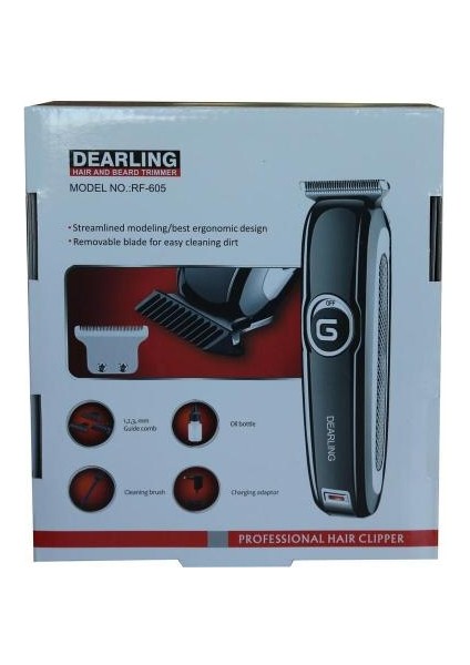 Dearling RF-605 Şarjlı 3 Başlıklı Saç Sakal Makinesi (5132)