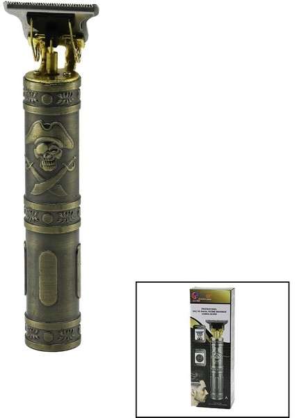 Cobra Serisi T Bıçak USB Şarjlı Ense Çizim - Saç Sakal Kesme Traş Makinesi 1200MAH RC-T99 (5132)
