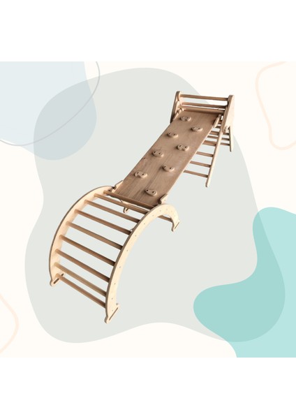 Üçlü Pikler Seti (Ham & Naturel) | Pikler Üçgeni, Pikler Halkası, Rampa & Kaydırak | Montessori Parkuru | Eğitici Aktivite Oyuncağı fırsatları