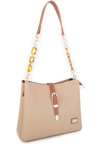 Bag Kadın Çapraz Çanta Vizon Taba 1150