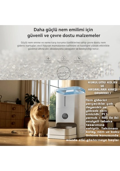 Akıllı Mama Kabı Besleyici Versiyon 2 (Pet Feeder 2) Nem Giderici - Koku Önleyici 1 Adet Filtre / Kartuş (Orijinal Xiaomi Türkiye)