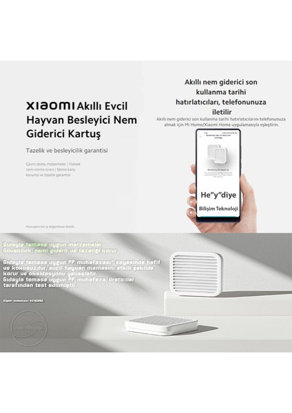 Akıllı Mama Kabı Besleyici Versiyon 2 (Pet Feeder 2) Nem Giderici - Koku Önleyici 1 Adet Filtre / Kartuş (Orijinal Xiaomi Türkiye)