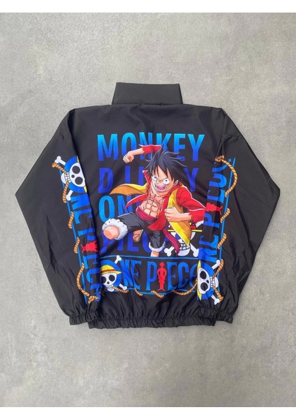 Fermuarlı Dijital Baskılı Rüzgarlik - Siyah fiyatları